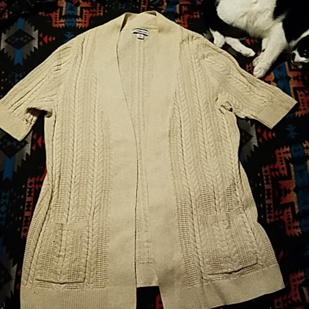 1/2 sleeve sweater cardigan
